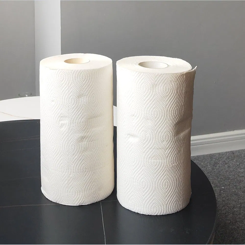 Manufacturers White 2 Ply Bamboo Pulp Kitchen Towel Roll