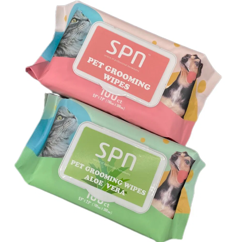 Disposable Pet Gloves Wet Wipes for Cats and Dogs Without Washing SPA Bath Towels Cleaning Tissue and Deodorizing Pet Supplies Eco-Friendly Animal Wipes