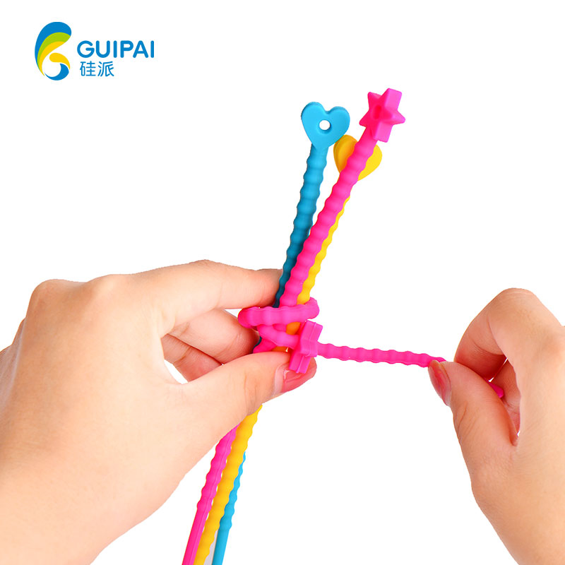 Convenient Colorful Silicone Reusable Wire Cable Ties