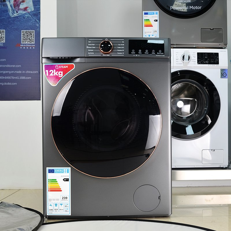 10/12 Kg Combo Stainless Steel Tub Plastic Housing Automatic Front Load Washer