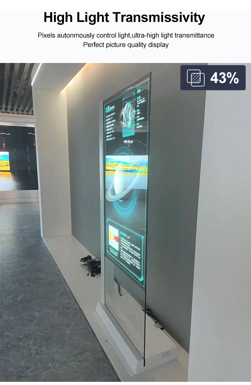 Интерактивный прозрачный OLED-дисплей 55 дюймов с сенсорным экраном