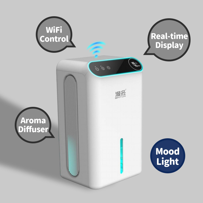 1.6L Compact Home Use Dehumidifier, Low-Noise Design, Ideal for Small Spaces