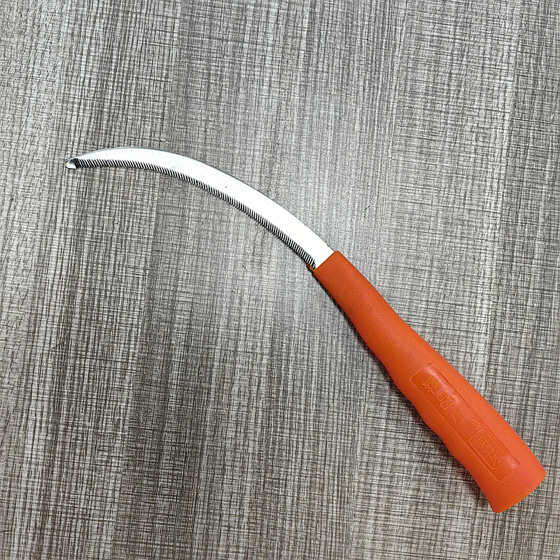 Agricultural Rice Scythe Plastic Handgrip Sawtooth Sickle Hand Mowing Tool