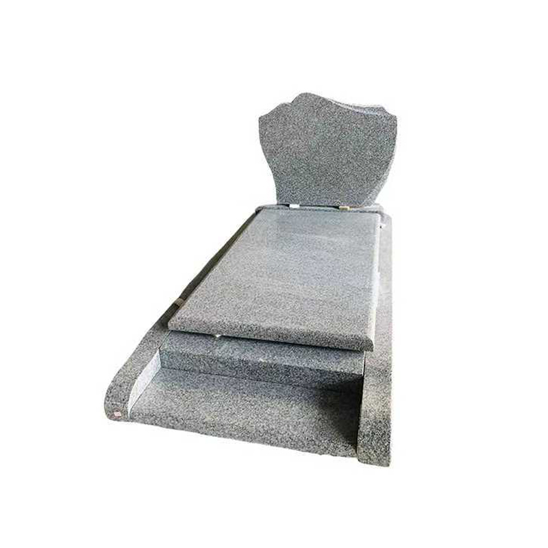 Customized Design Cheap G603 Grey Granite Tombstone Cemetery Monument for Graves