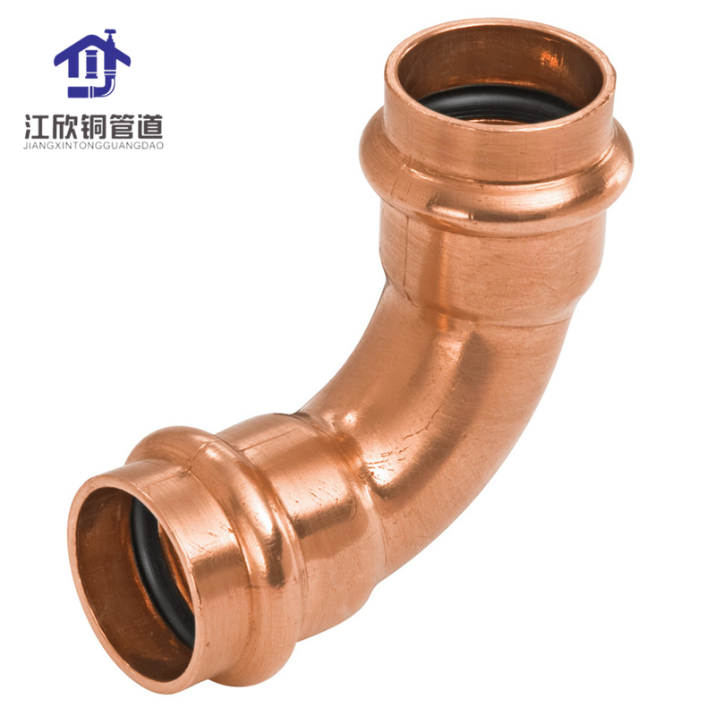 Pure Copper 90 Degree Elbow Fitting of V-Profile Press Watermark Approved
