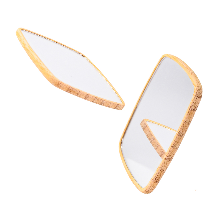 Mirror Fashion Gifts Mini Wooden Cosmetic Mirror Handheld Eco-Friendly Bamboo Makeup Mirrors