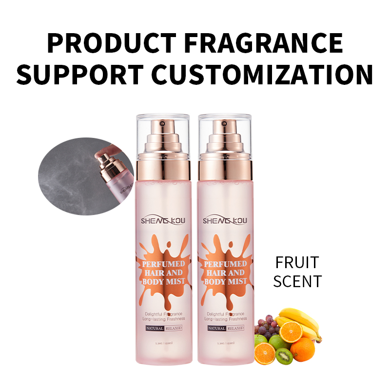 Custom Private Label 100% Vegan Delightful Fragrance Hair Body Spray No Irritant Hair Perfume Mist