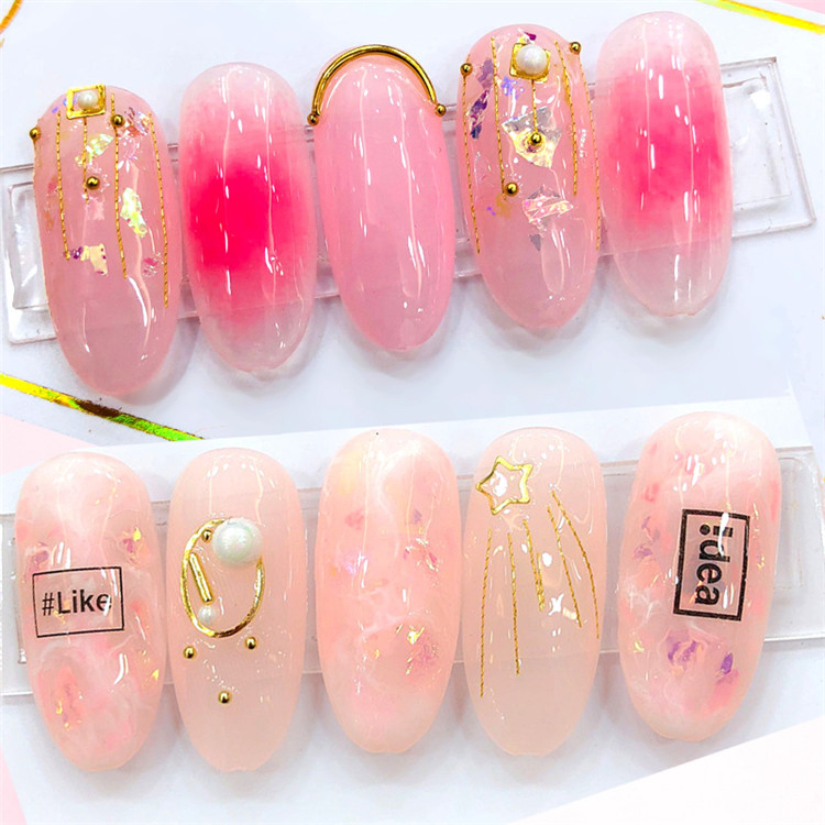 Private Logo 2019 Popular Long Lasting Crystal Nude Jade Pink Color Nail Gel Polish Vanish Kit