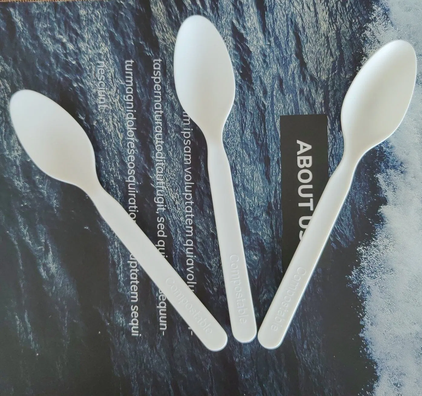Disposable Bioplastic Cutleries Compostable Biodegradable Spoons Fork Knife PLA Cutlery Set