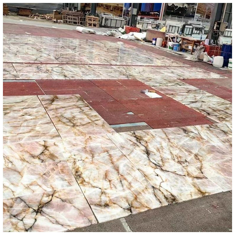 Luxury Brazilian Cristallo Pink Quartzite Tiles for Floor and Wall