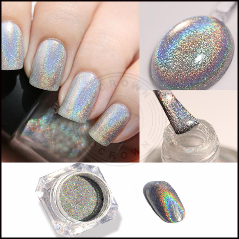 Rainbow Mirror Holographic Powder Laser Silver Holo Chrome Pigment