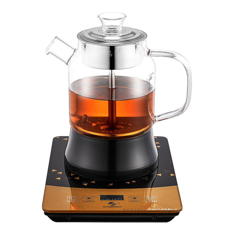 Hot Sale Home Appliances Electric Automatic and Manual Steam Heating Glass Tea Maker Machine