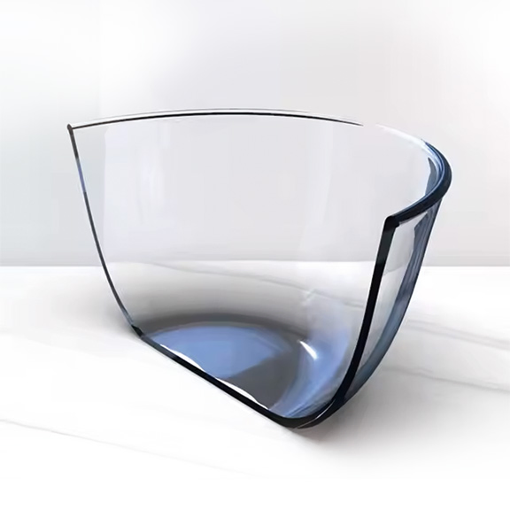 2100ml Round Glass Fruit Salad Prep Serving Bowl