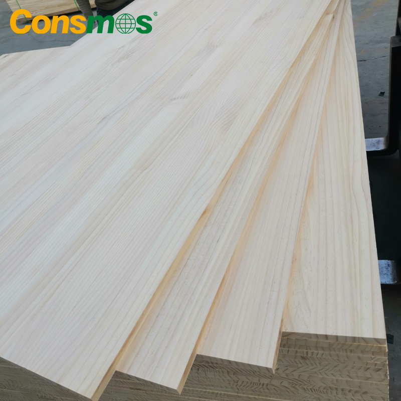 Consmos Wholesale Waterproof Laminated Lumber Wood Timber Radiata Pine Finger Jointed Boards for Furniture and Decoration