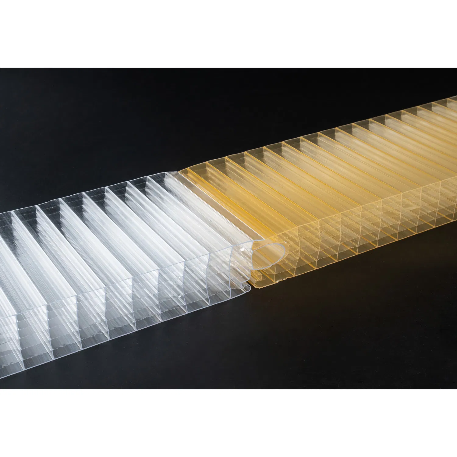 Transparent Multi-Color Plug-Pattern Polycarbonate Hollow Sheet for Wall Decoration