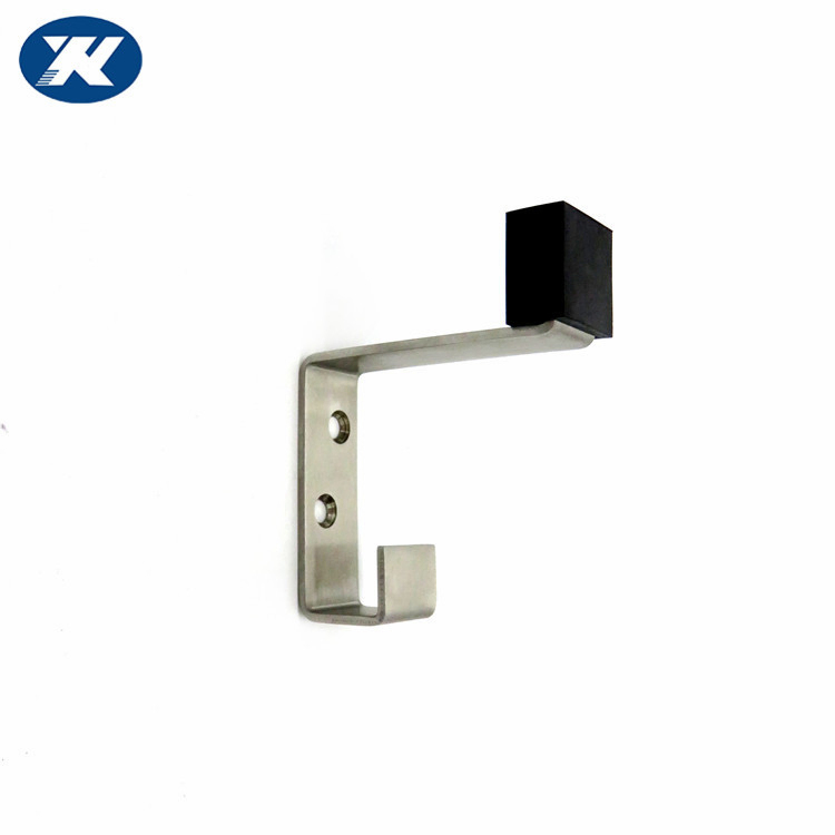 Wall Mount Stainless Steel Draft Bumper Cloth Hanger Hook Rubber Door Stopper