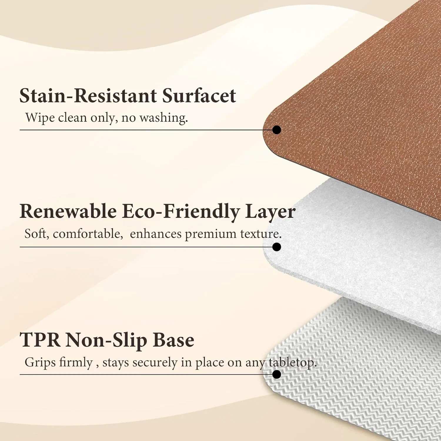 Vinyl Placemats Set of 6-12X17 Inch - Heat Resistant Washable Place Mats Waterproof Non-Slip Wipeable Table Mats for Dining Table Decor, Indoor/Outdoor Plastic