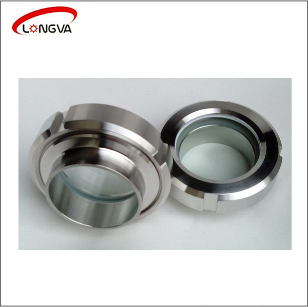 Sanitary Stainless Steel Butt Weld Glass Tube Vessel Union Sight Glass Fitting