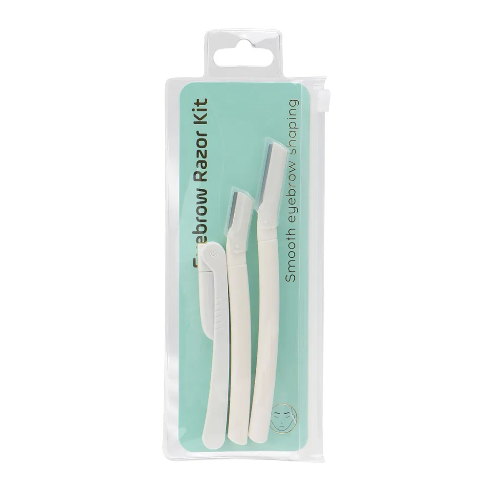 Amazon Beauty Tools Eyebrow Razor Kit Women Face Razor Eyebrow Scissors with Comb