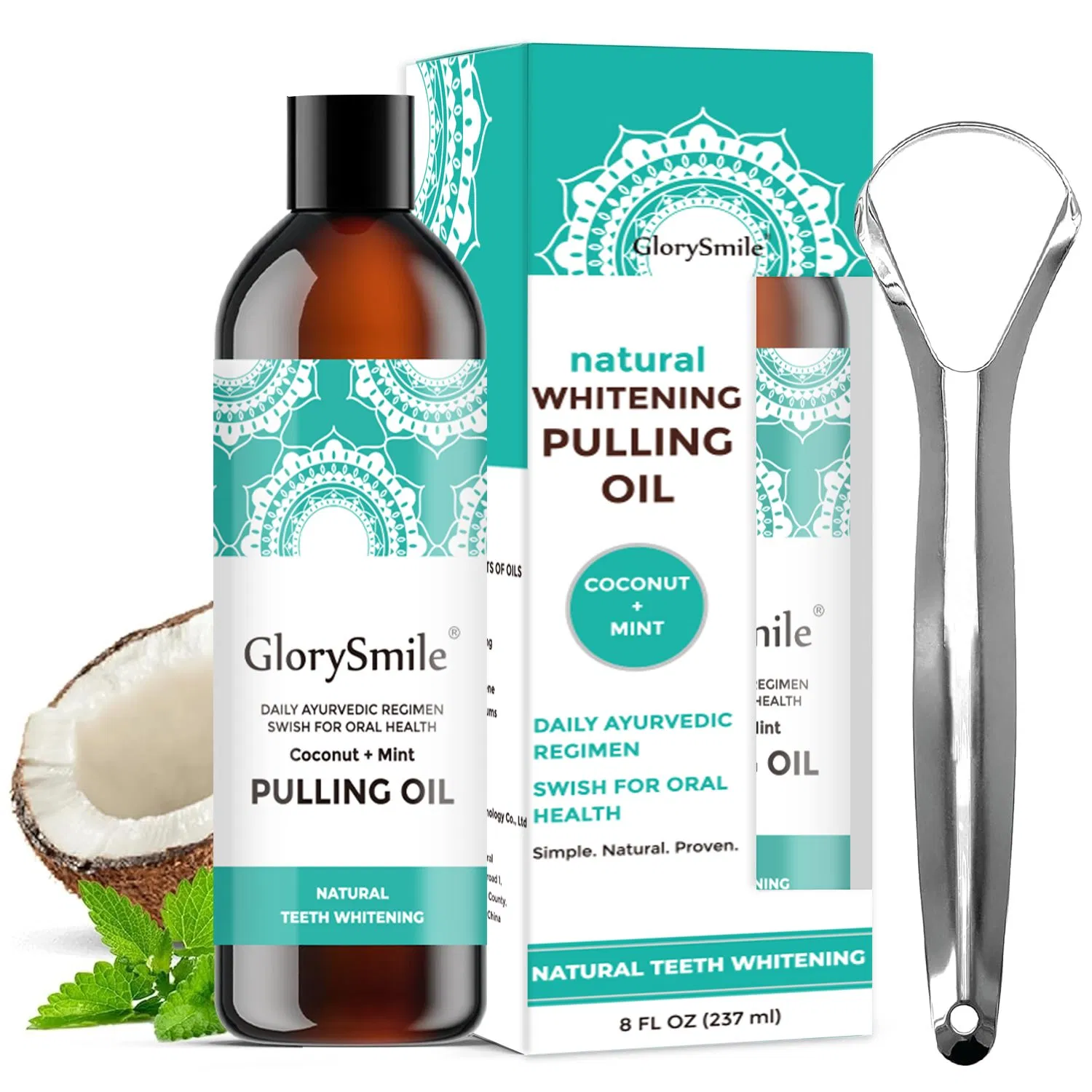 Glorysmile Natural Sugar Free Healthy Gum Coconut Oil Mouthwash