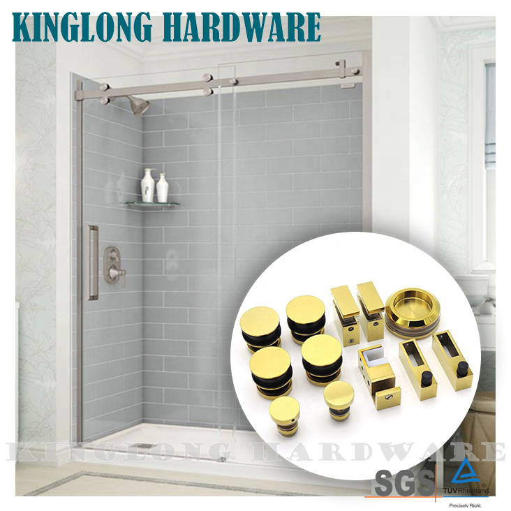 Stainless Steel Bathroom Fitting Shower Screen Roller Sliding Glass Door Hardware Accessories
