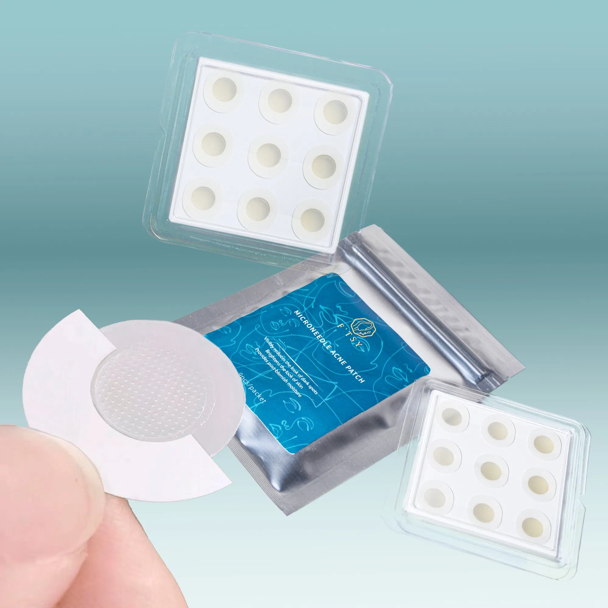 Customized Acne Spot Treatment Pimple Patch Box Face Microneedle Hydrocolloid Acne Pimple Patch