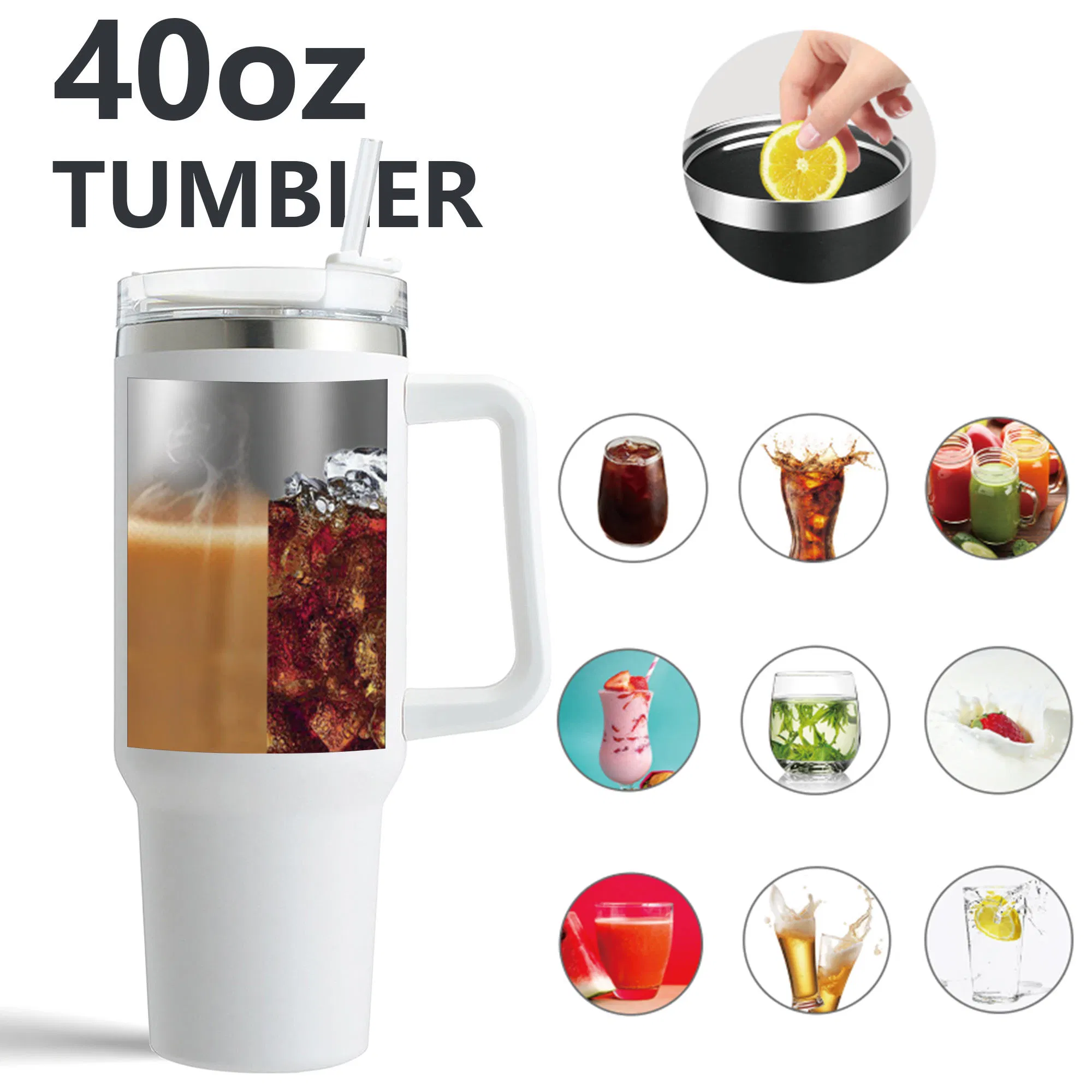 Custom Logo 40oz Stainless Steel Tumbler