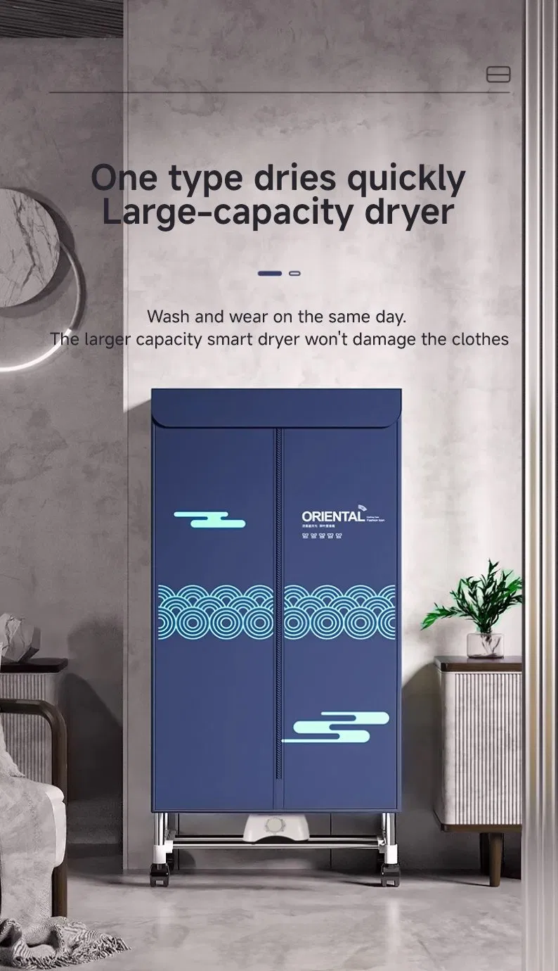 Tj-XL365 Large - Capacity Portable Clothes Dryer &amp; Ndash; 15kg Load Constant Temperature Double - Layer Design