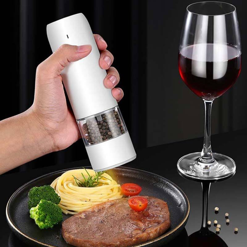 Rechargeable Pepper Grinder with LED Light, Include Lithium Battery and Type C USB Cable