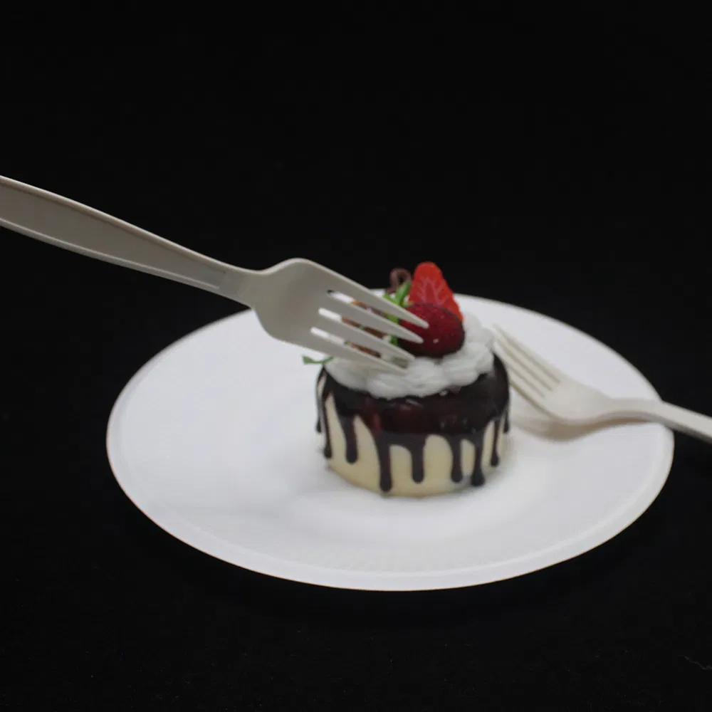 Disposable Cornstarch Tableware Eco- Friendly Biodegradable Knife and Fork for Takeaway