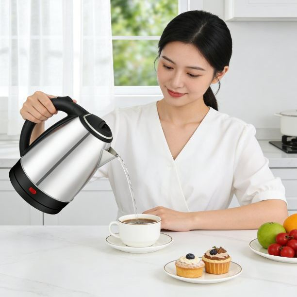 1.8L Home Appliance Electric 201 Stainless Steel Water Boiler Fast Boiling Kettle