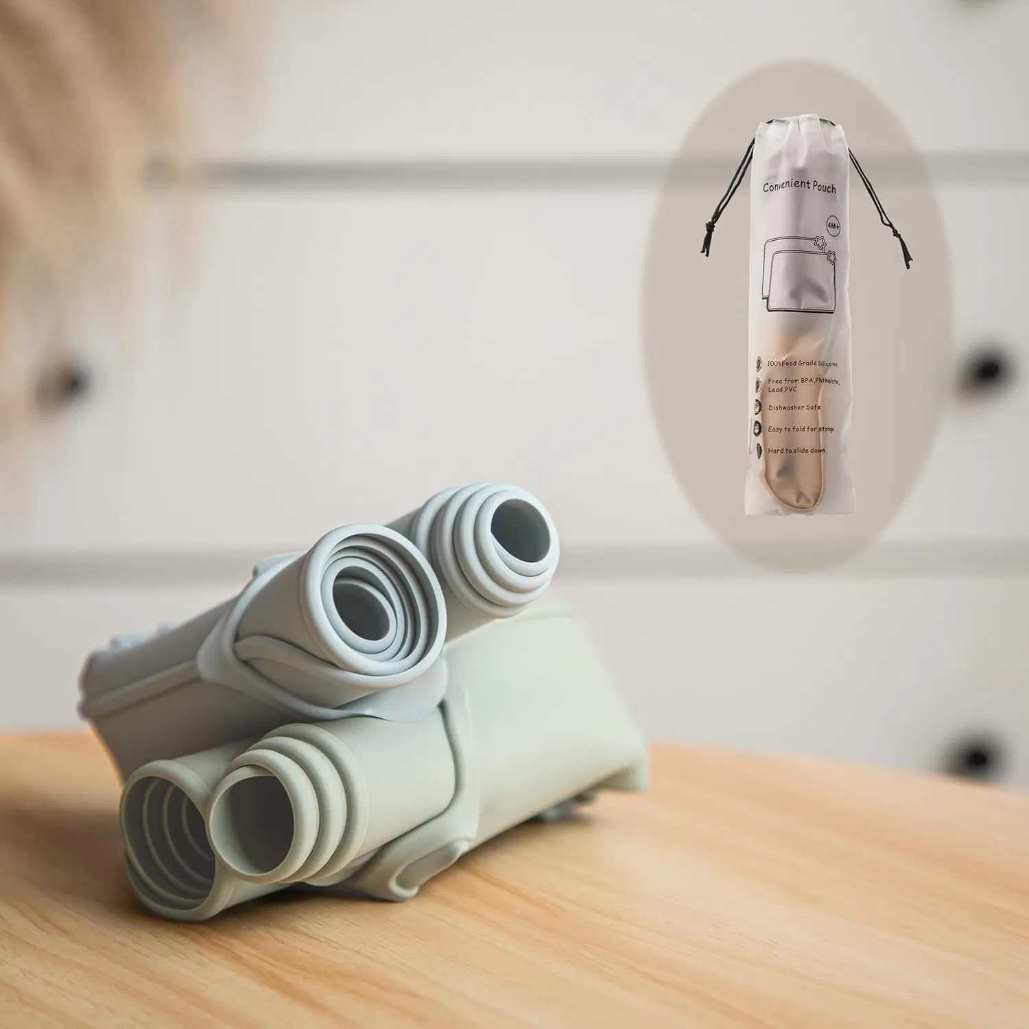 OEM ODM Customized Non-Slip Washable Dirt-Repellent Portable Baby Silicone Place Mats