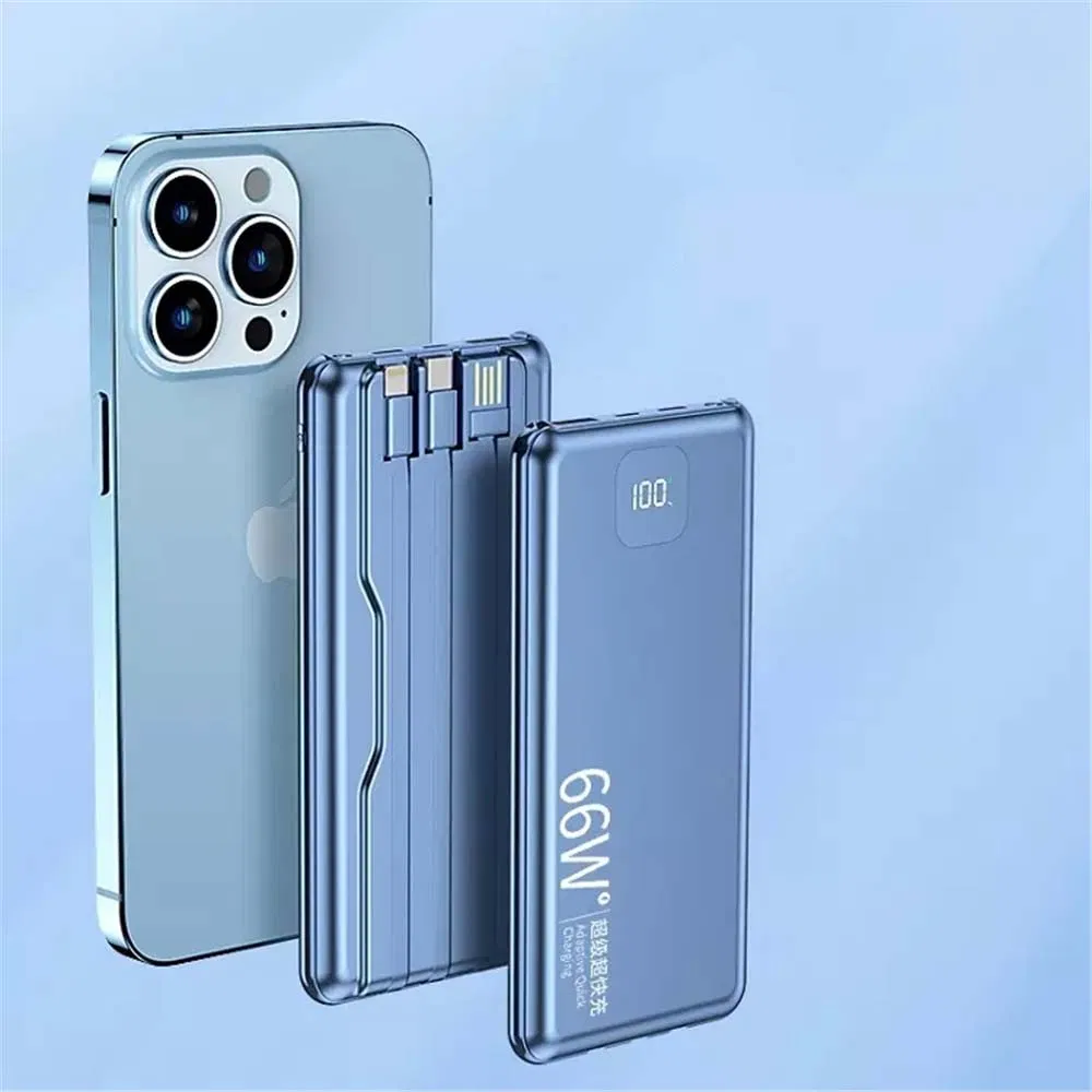 Повербанк Rt-U2 25000mAh со встроенными кабелями