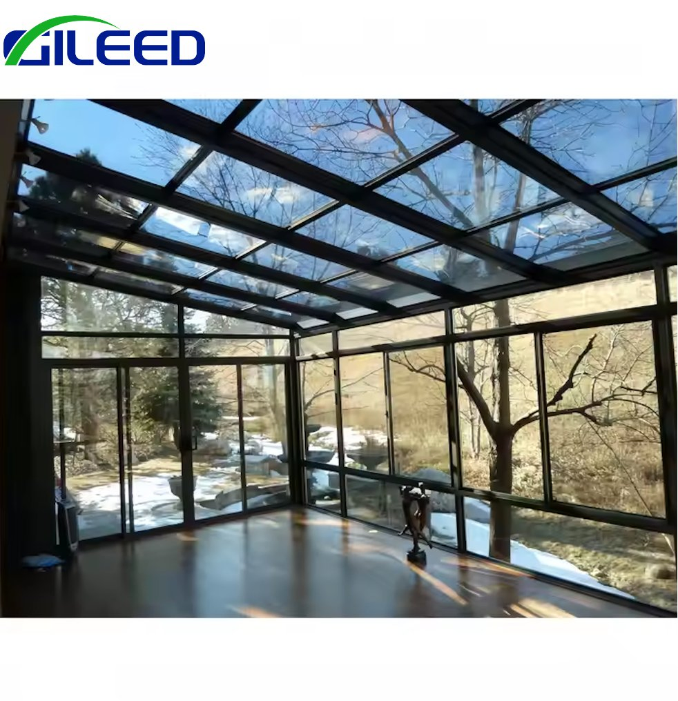 Elegant Aluminum Framed Glass Roof Sunroom for All Seasons