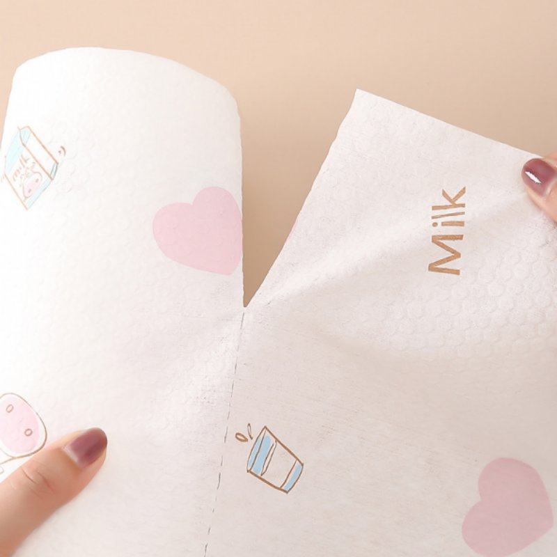Premium White Soft 2ply Holiday Bamboo Washable Thick Kitchen Roll Cleaning Paper Cute Towel