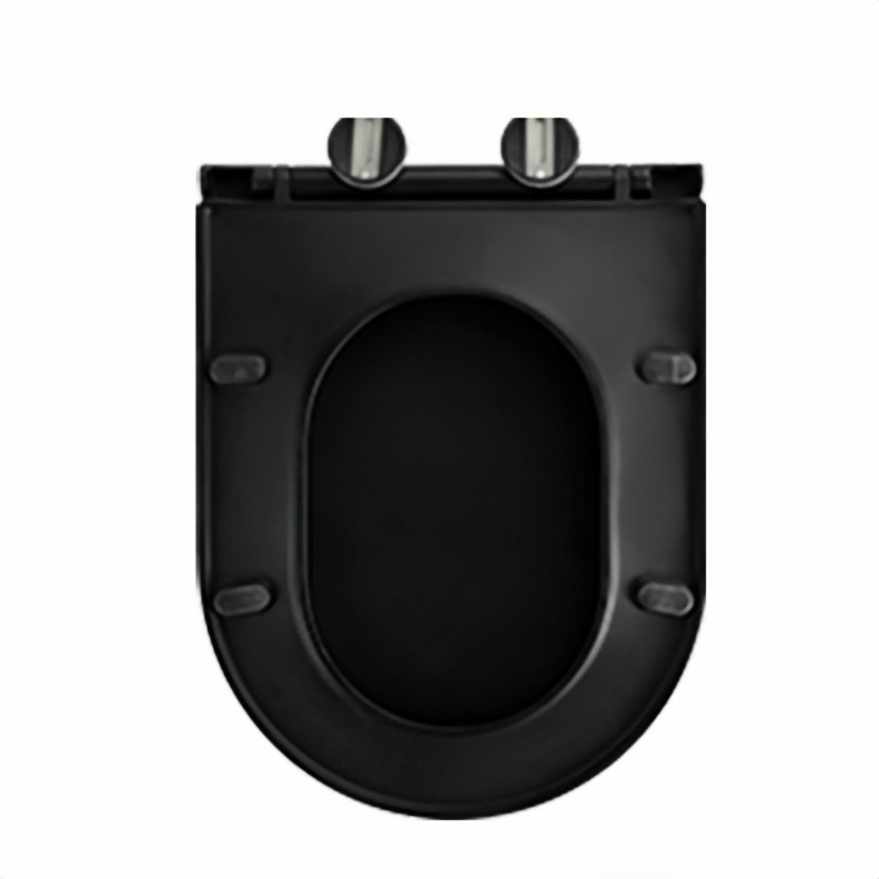 UF Plastic Soft Close Design UF Matte Black Seat Toilet Coverer