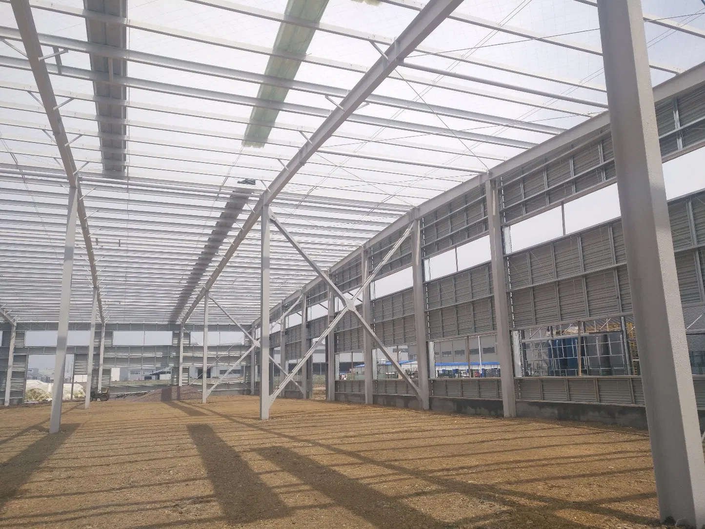 Prefabricated Engineered Structure Building Open Storage Facility Shed Construction