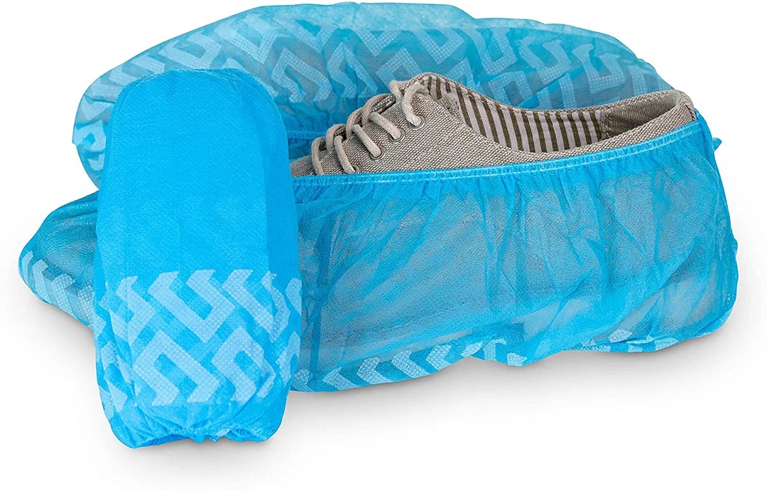 PP35GSM Disposable Non Woven Anti Slip/ Skid Blue Shoe Cover 17*40cm