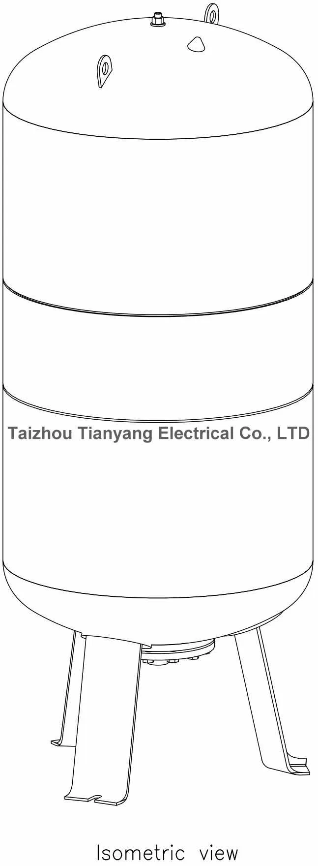 600 Liter Vertical Replaceable Bladder Membrane Expansion Vessels for Floor Heating Systems