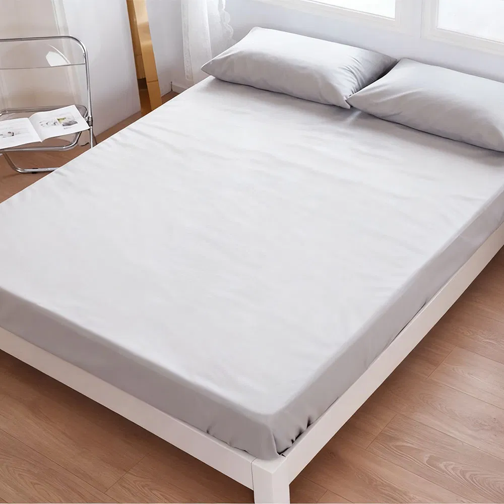 Soft Breathable Waterproof Bed Sheet Cotton Fitted Sheet Machine Washable Home Bedding Textile