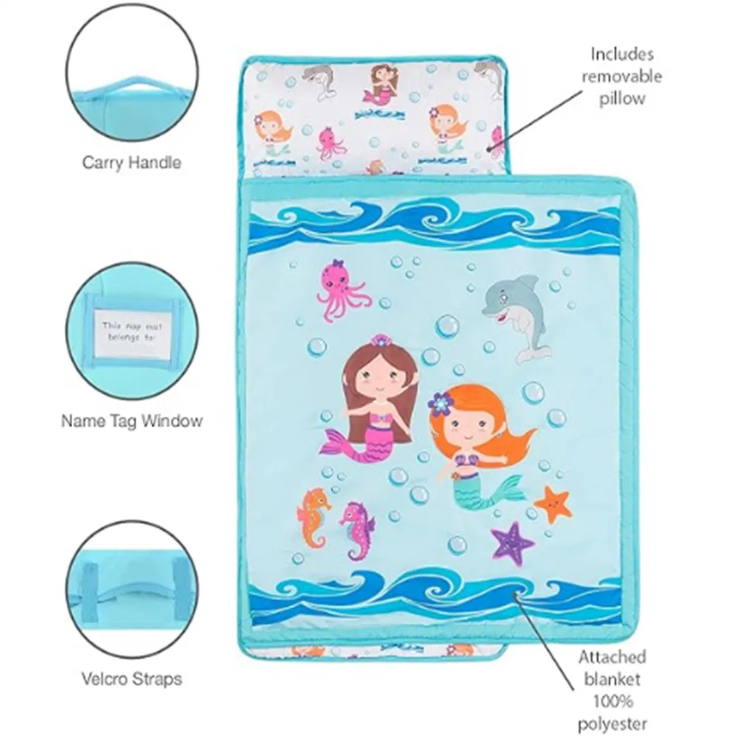 Toddler Nap Mat with Removable Pillow