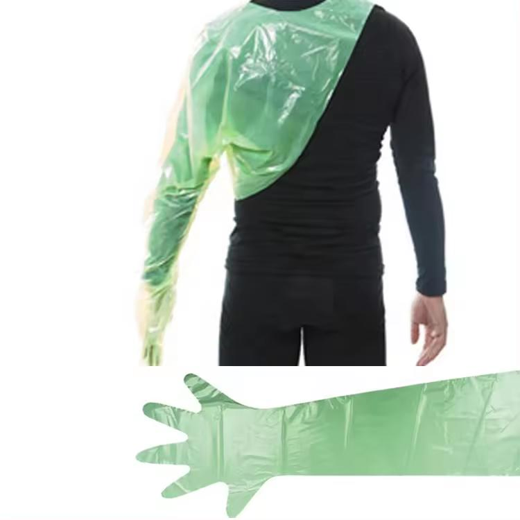 Disposable Veterinary Artificial Insemination Arm Shoulder Length Examination PE Gloves or Sleeves