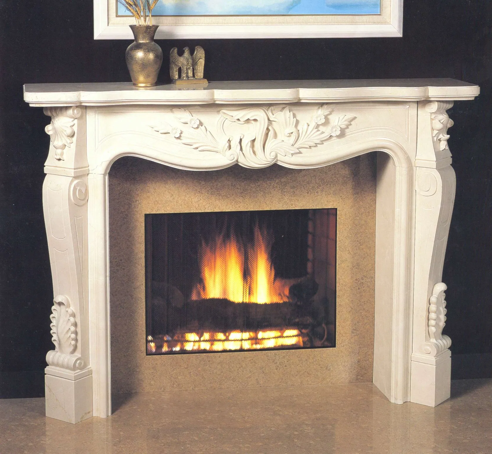 Marble Fireplace Indoor Decor Fireplace Mantel Surround
