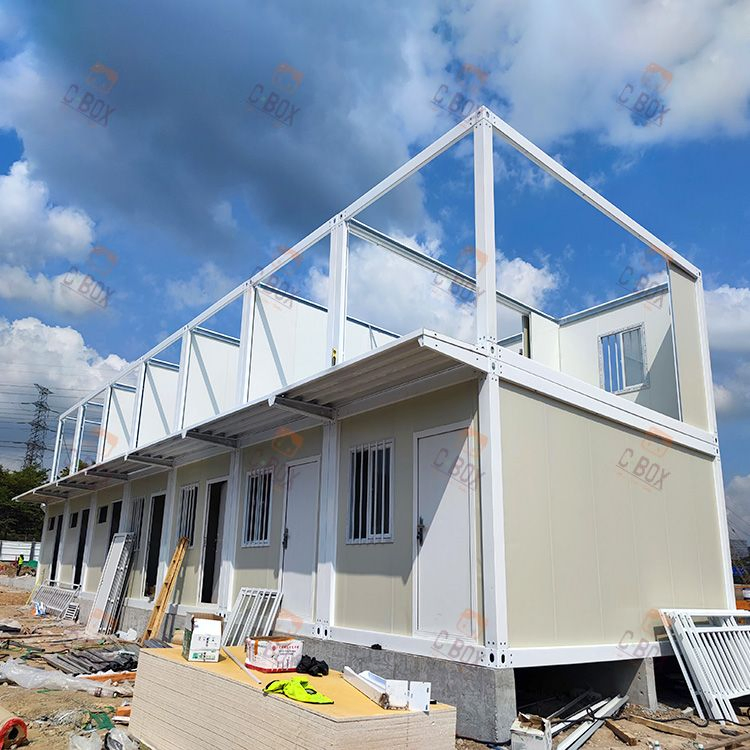 20FT Double Storey Prefab Modern Modular Labor Camp Detachable Container Office Prefab House for Sale