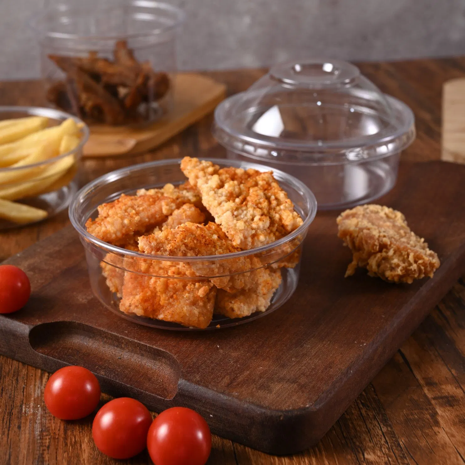 Контейнеры для еды 8oz (117мм) с крышкой, микроволновые