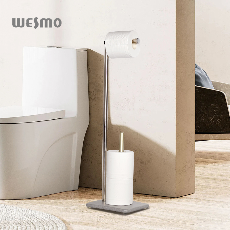 Multifunction Modern Stainless Steel Grey Tissue Holder Paper Roll Holder Bath Items Resin Tissue Holder