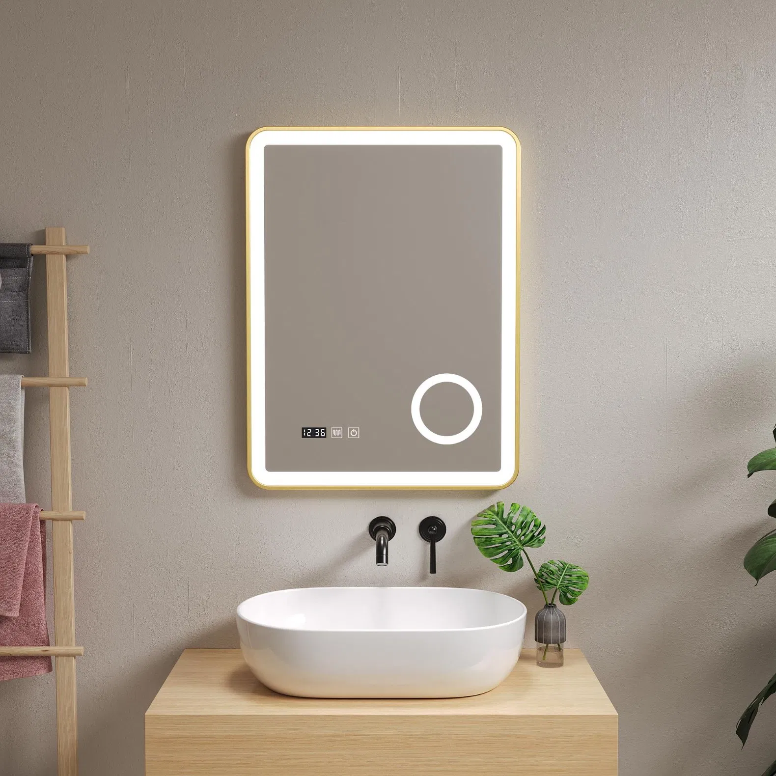 Easy to Install 60X80 Ultra-Thin Rectangular Smart Mirror LED Bathroom Mirror