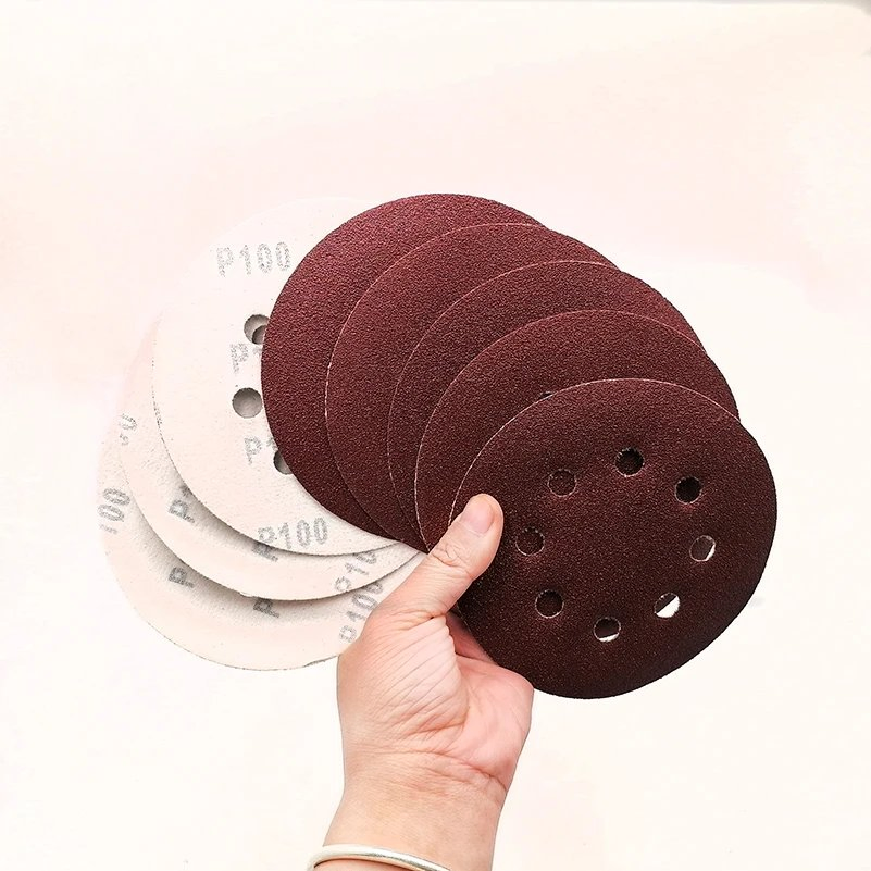 Шлифовальные диски 125 мм на липучке, зерно 120