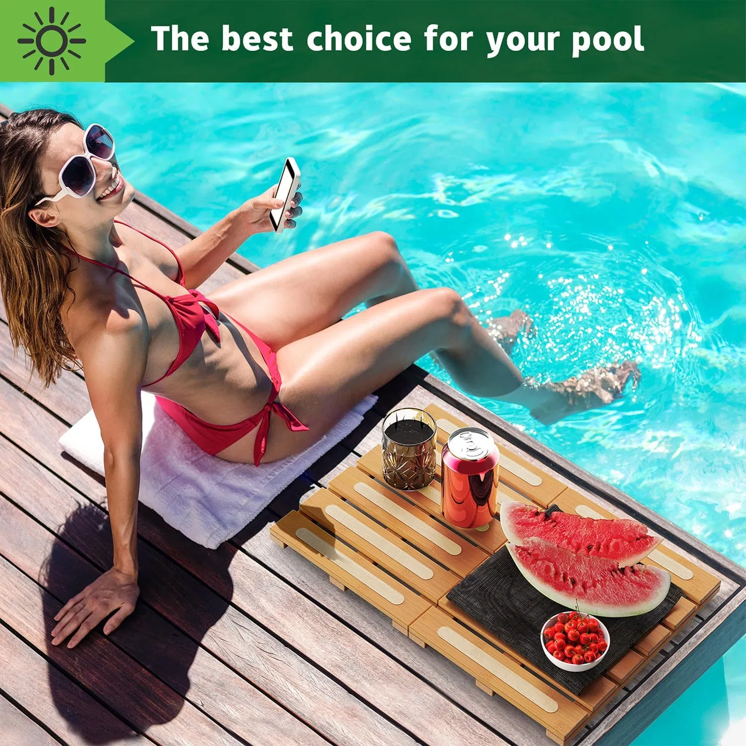 Bamboo Made Household Bathroom and Toilet Foldable Bathroom Mat Anti Slip Mat