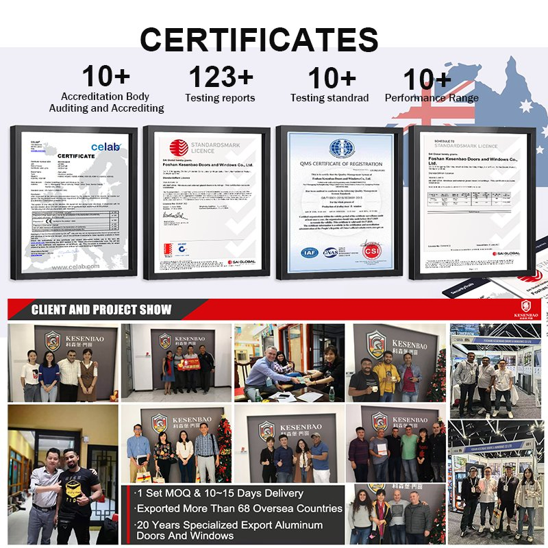 Australian As2047 Double Glazed Sliding Door Villa Exterior Balcony Sliding Glass Door